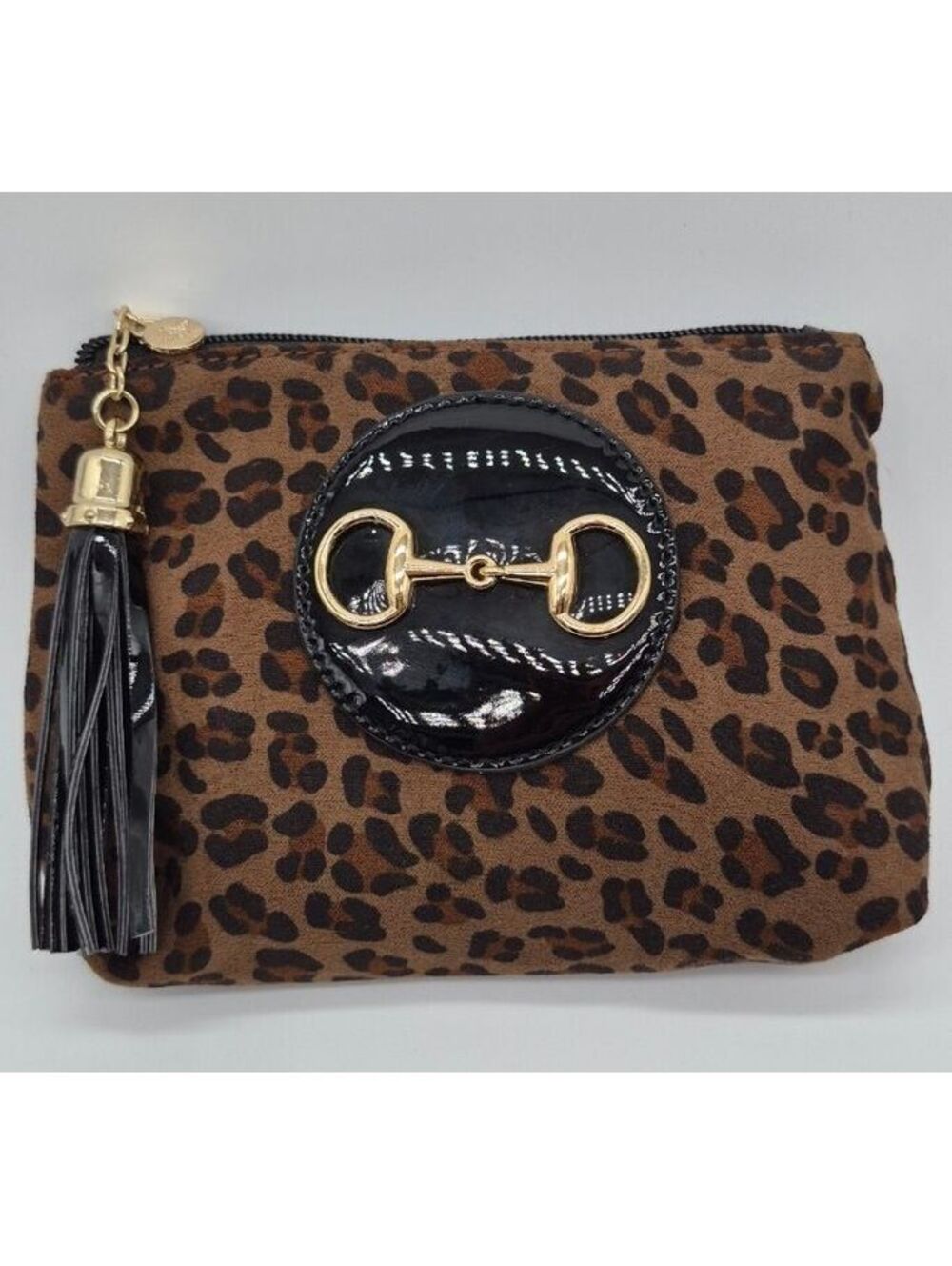 Bosom Buddy Bags Leopard Print Mini Clutch Tassel Pouch